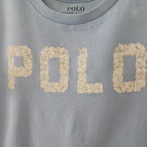 Girls Polo Shell Logo Tee- Size Med- New